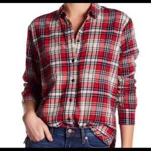 🍁Madewell oversized red flannel